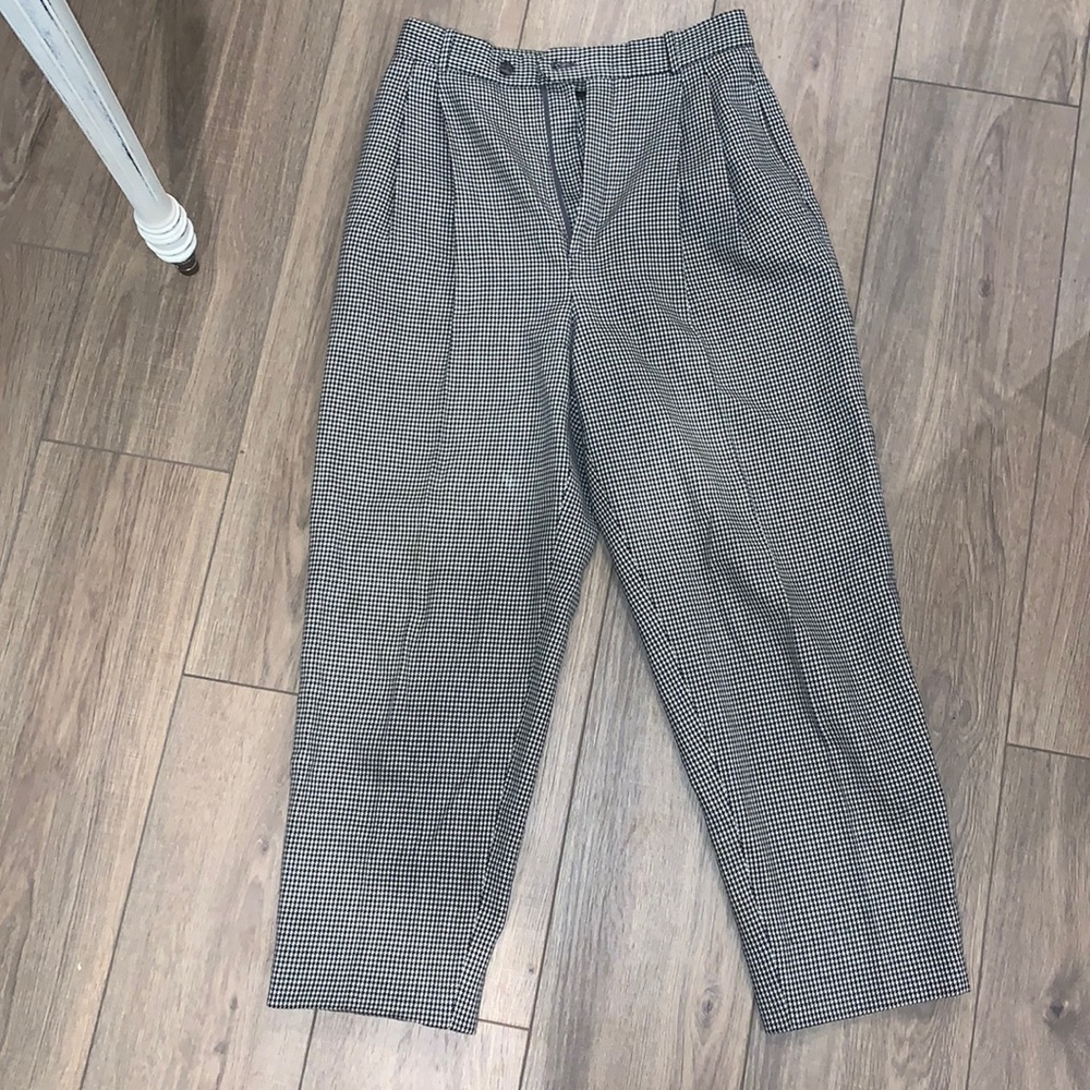 Vintage Houndstooth High Rise Pants